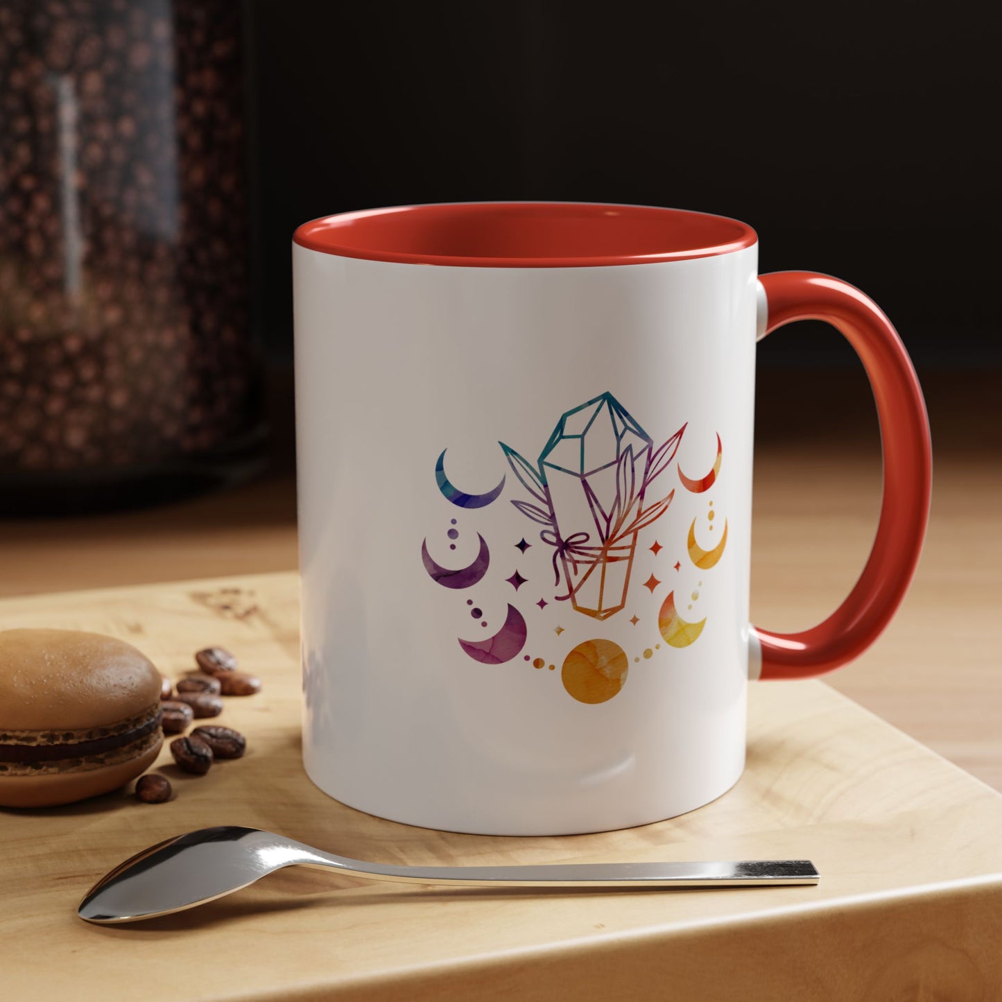 Moon Phases w/ Crystal, Coffee Mug, 11 & 15 oz