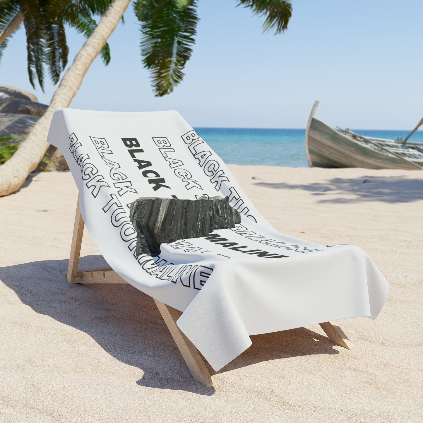 "Black Tourmaline", Beach Towel