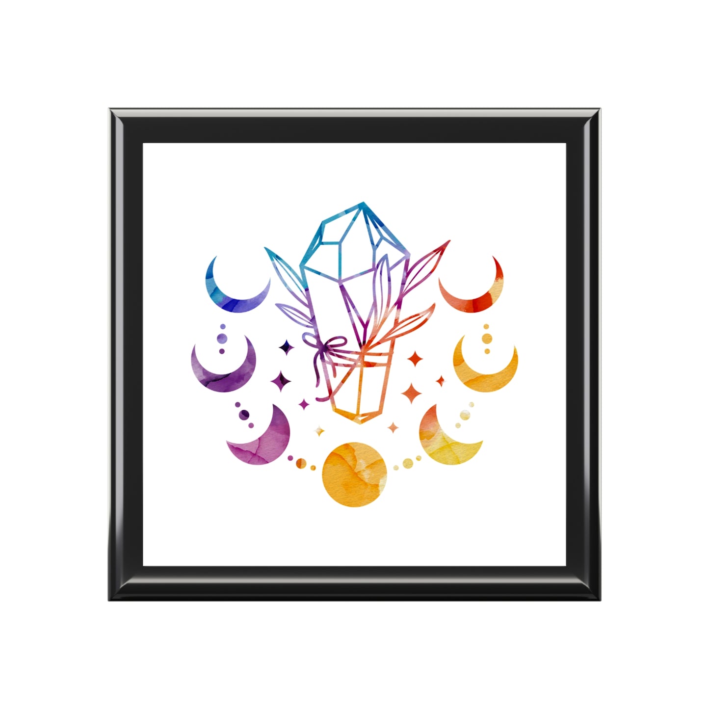 Crystals w/ Moon Phases, Jewelry Box