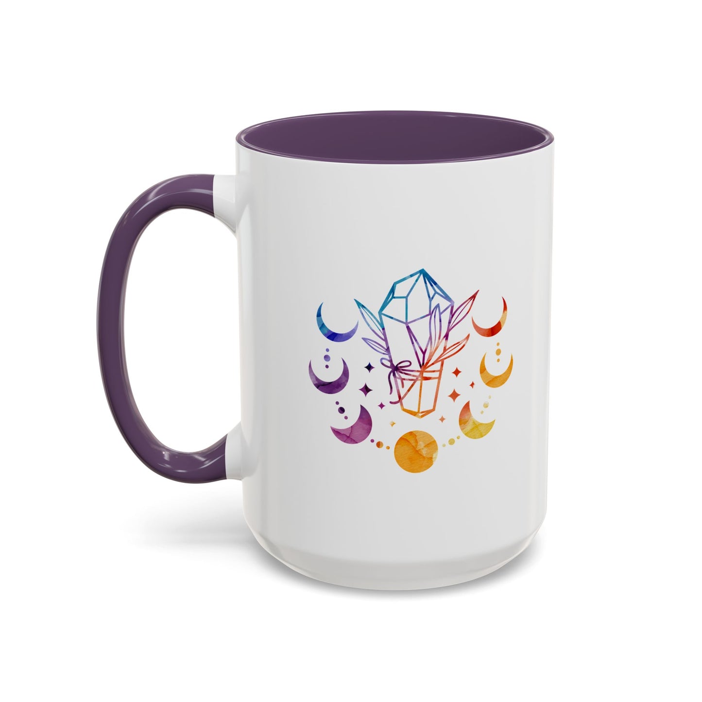 Moon Phases w/ Crystal, Coffee Mug, 11 & 15 oz
