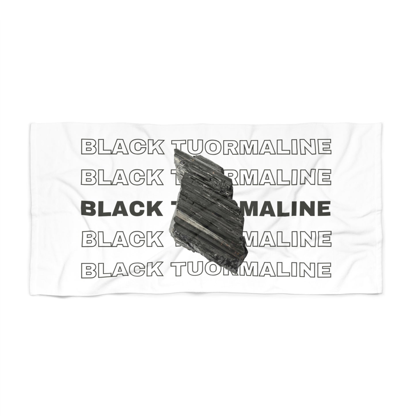"Black Tourmaline", Beach Towel