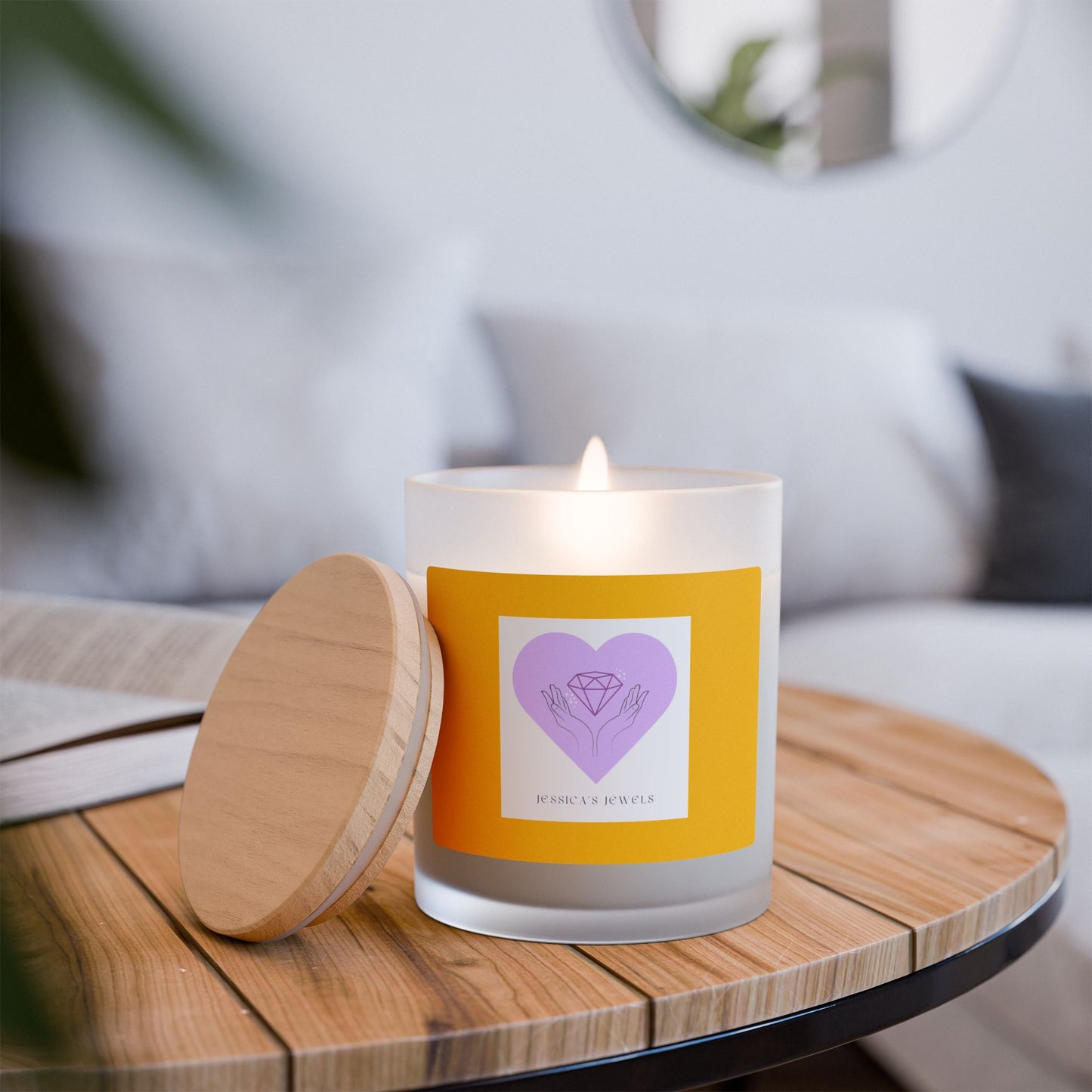 Official "Jessica's Jewels" Soy Candle w/ 9 Scent Choices, 11oz