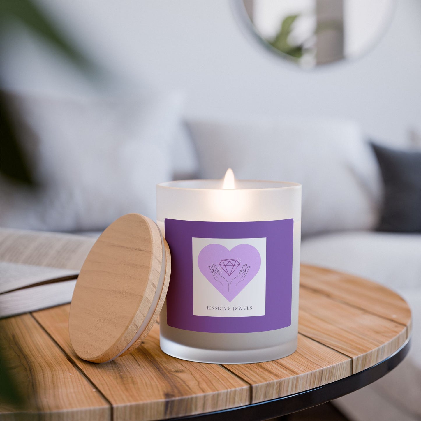 Official "Jessica's Jewels" Soy Candle w/ 9 Scent Choices, 11oz