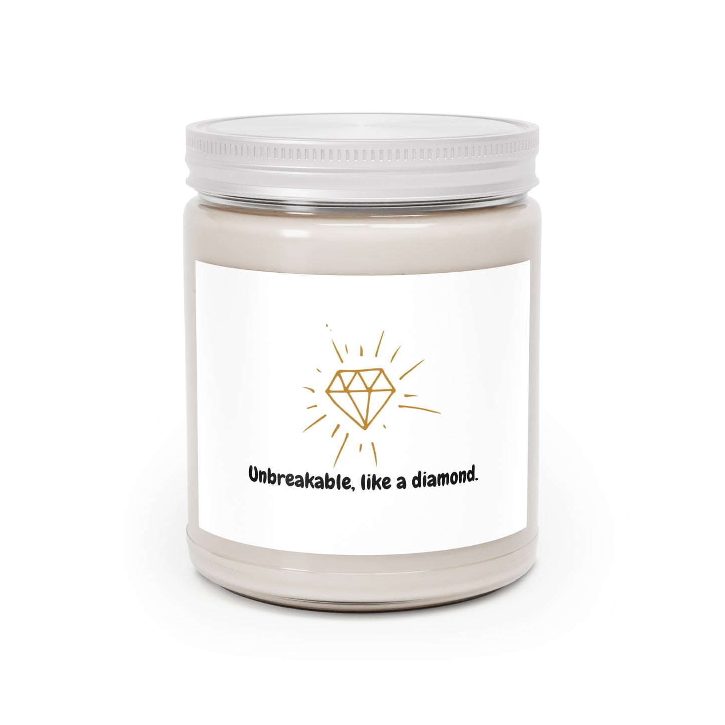 "Unbreakable, like a Diamond" Soy Candle w/ 9 Scent Choices, 9oz