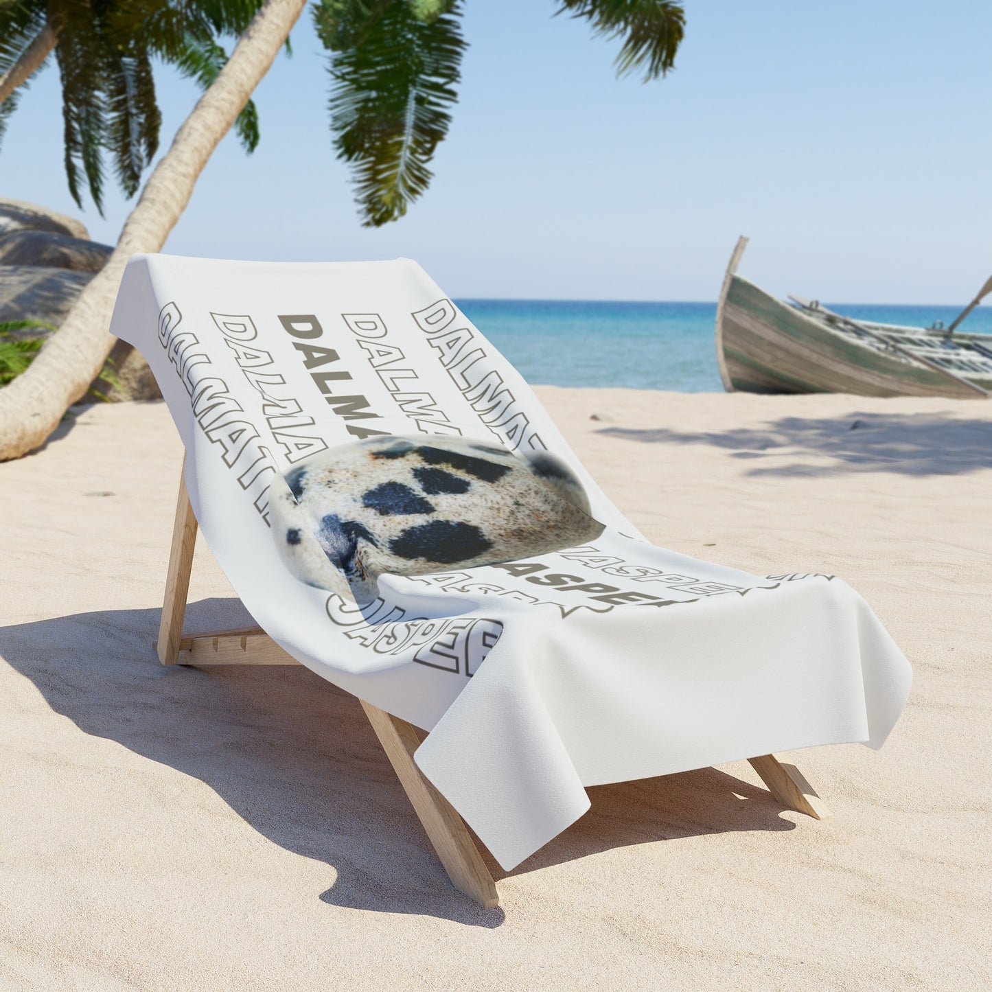 "Dalmation Jasper", Beach Towel
