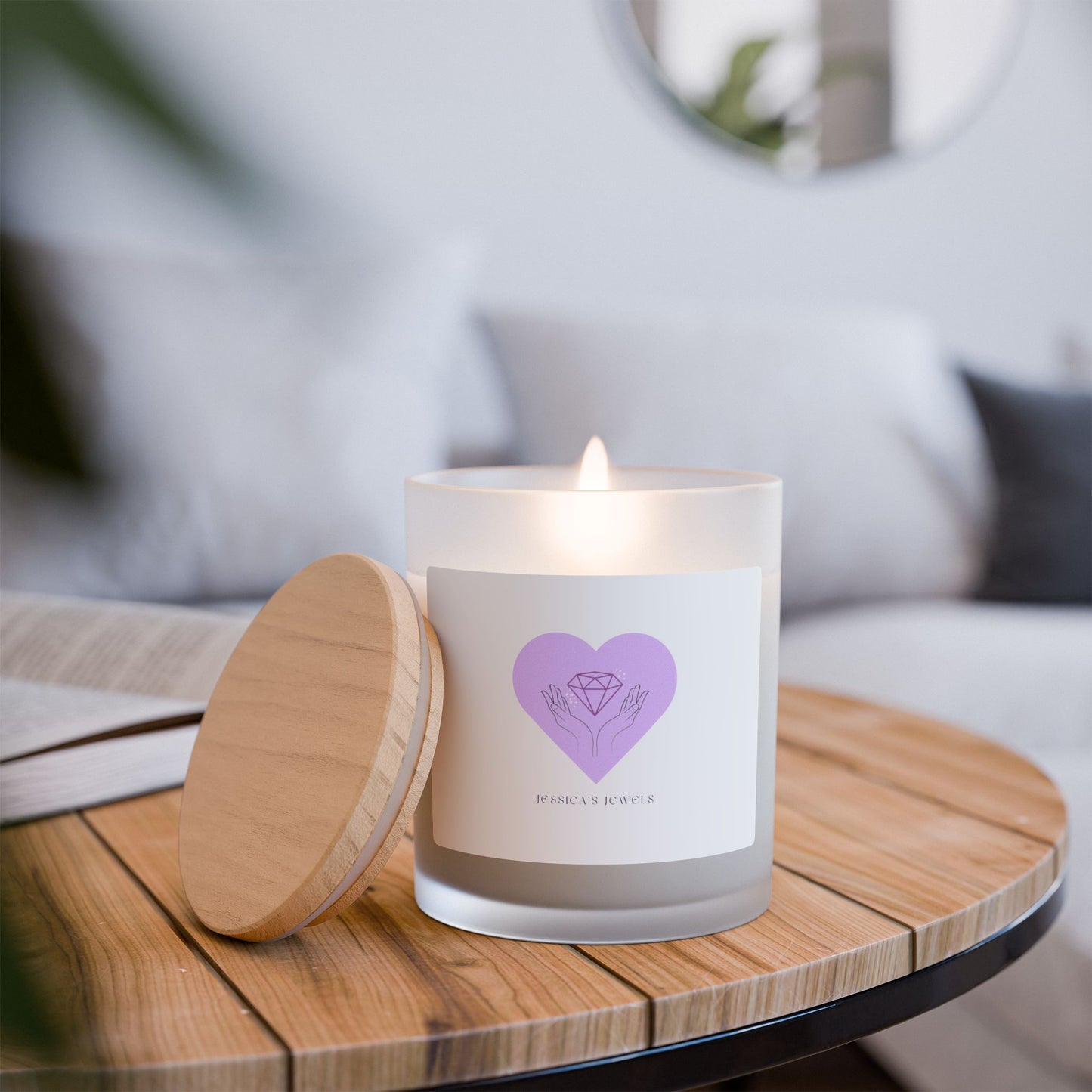 Official "Jessica's Jewels" Soy Candle w/ 9 Scent Choices, 11oz