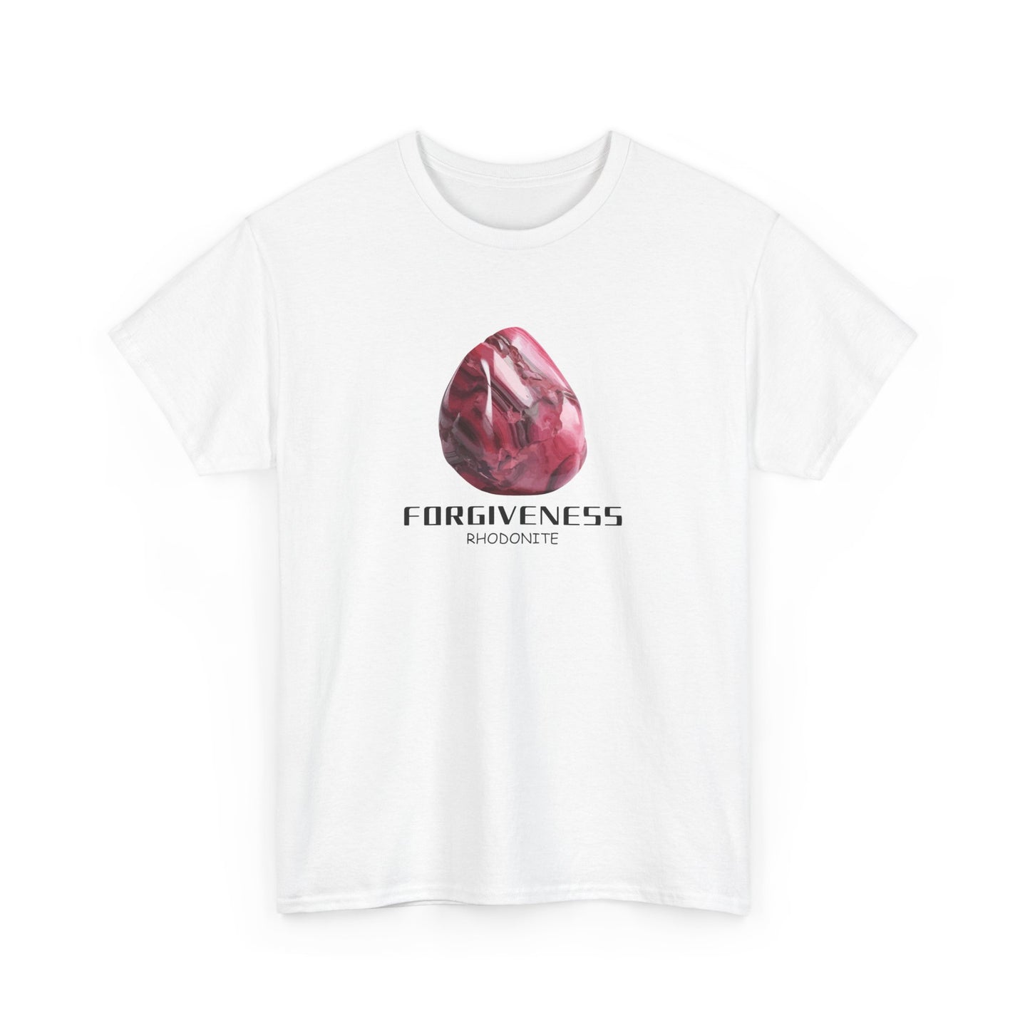 "Forgiveness" w/ Rhodonite Stone, Heavy Cotton Tee