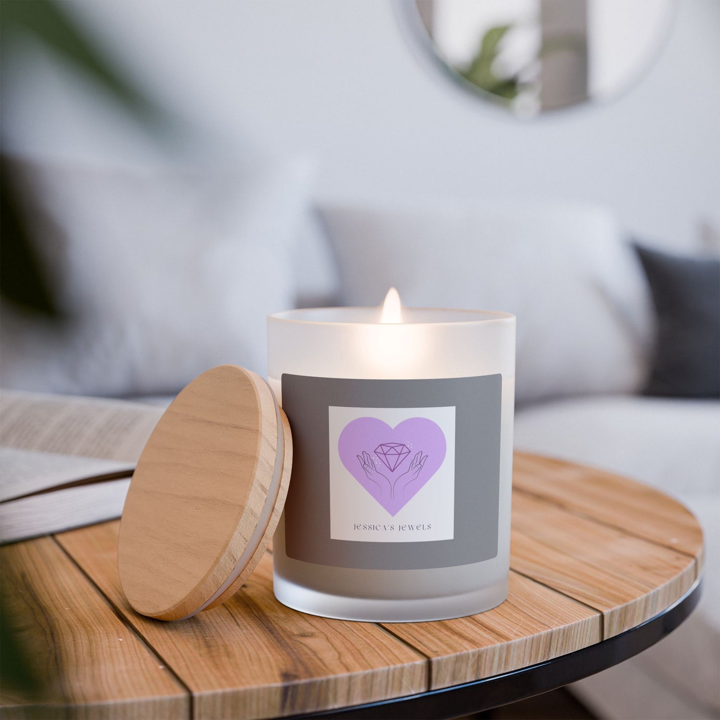 Official "Jessica's Jewels" Soy Candle w/ 9 Scent Choices, 11oz