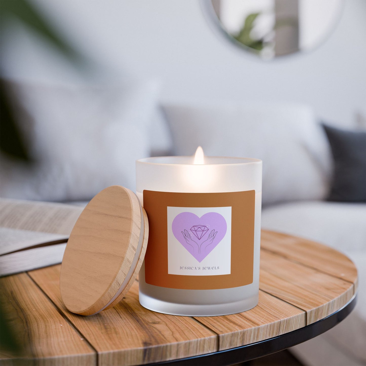 Official "Jessica's Jewels" Soy Candle w/ 9 Scent Choices, 11oz