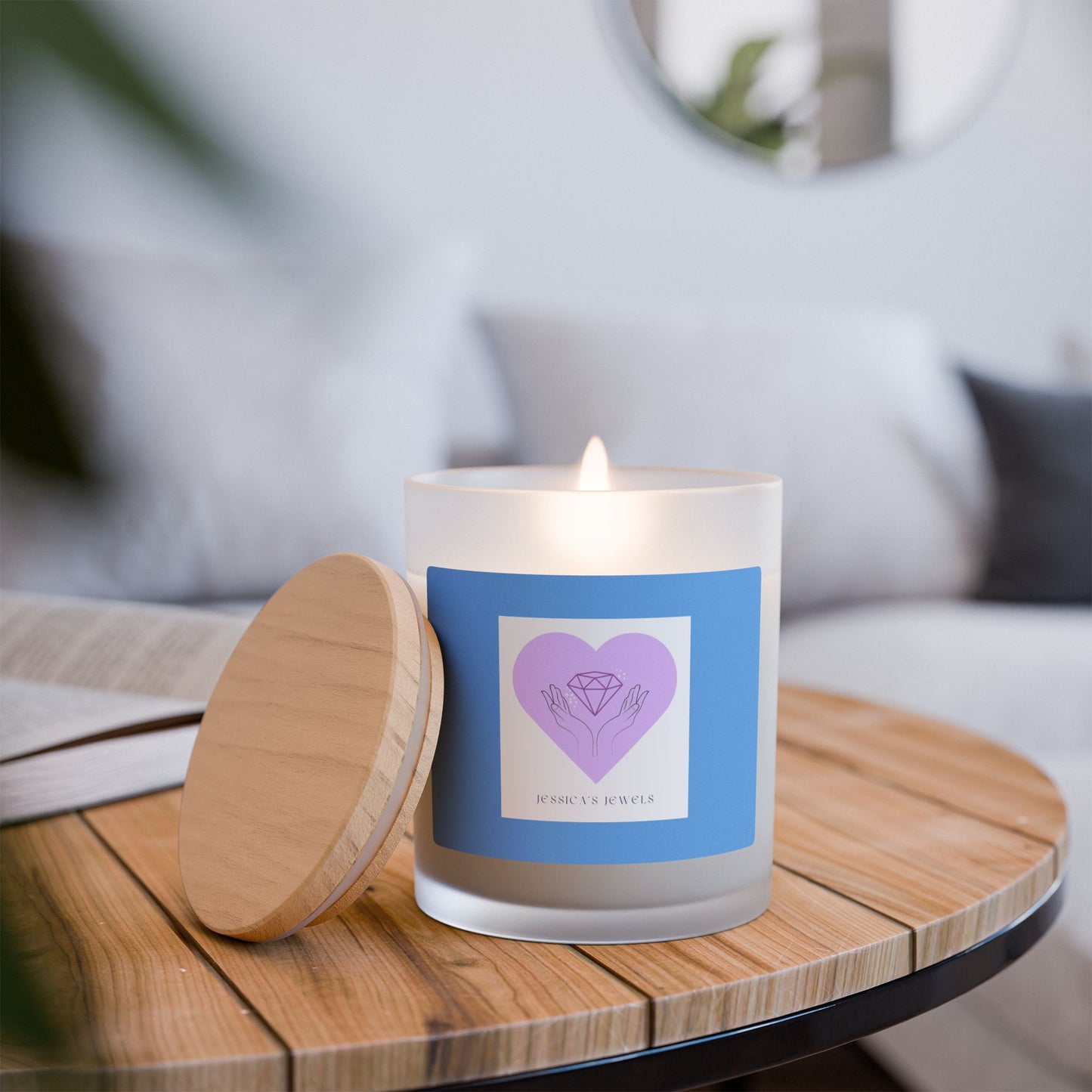 Official "Jessica's Jewels" Soy Candle w/ 9 Scent Choices, 11oz
