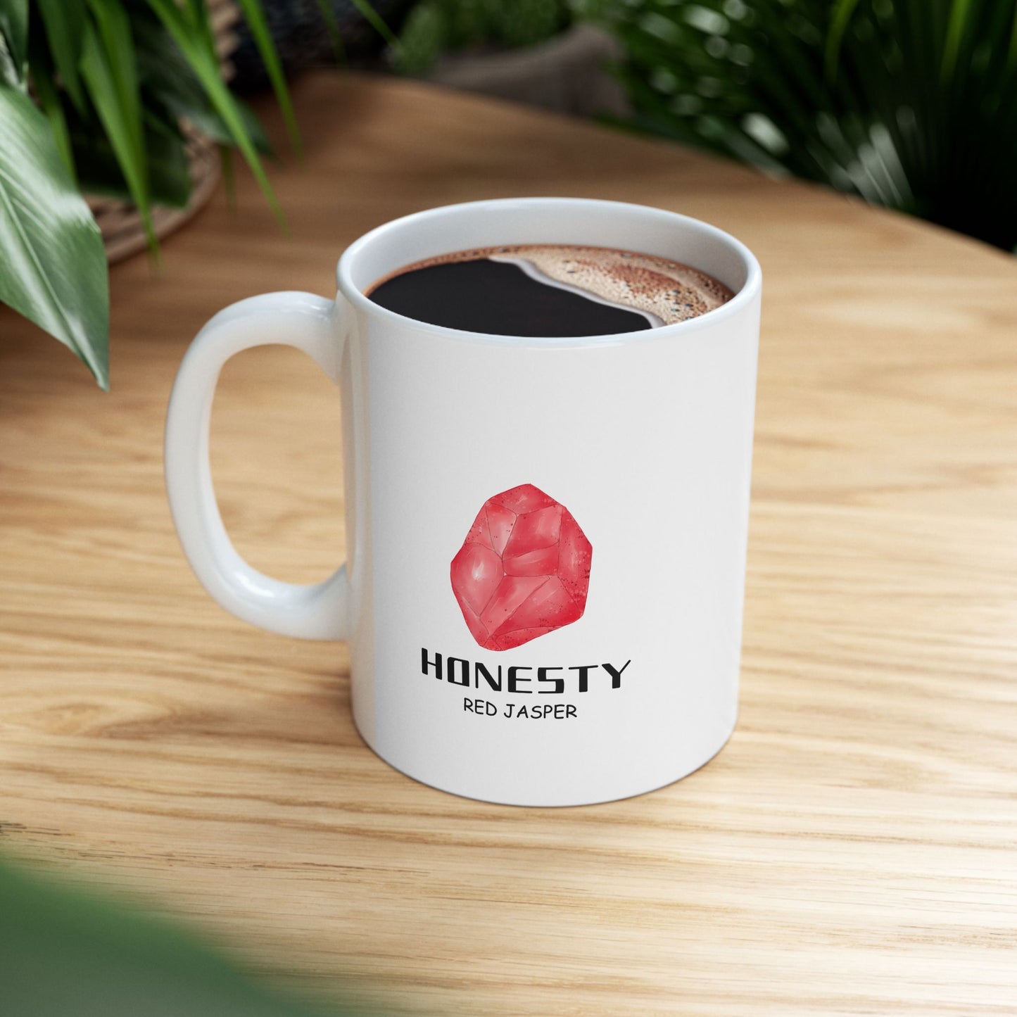 "Honesty, Red Jasper" Coffee Cup, 11 oz.
