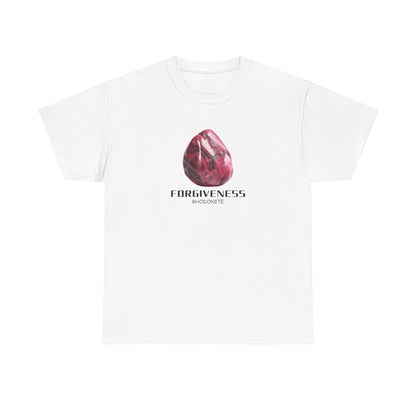 "Forgiveness" w/ Rhodonite Stone, Heavy Cotton Tee