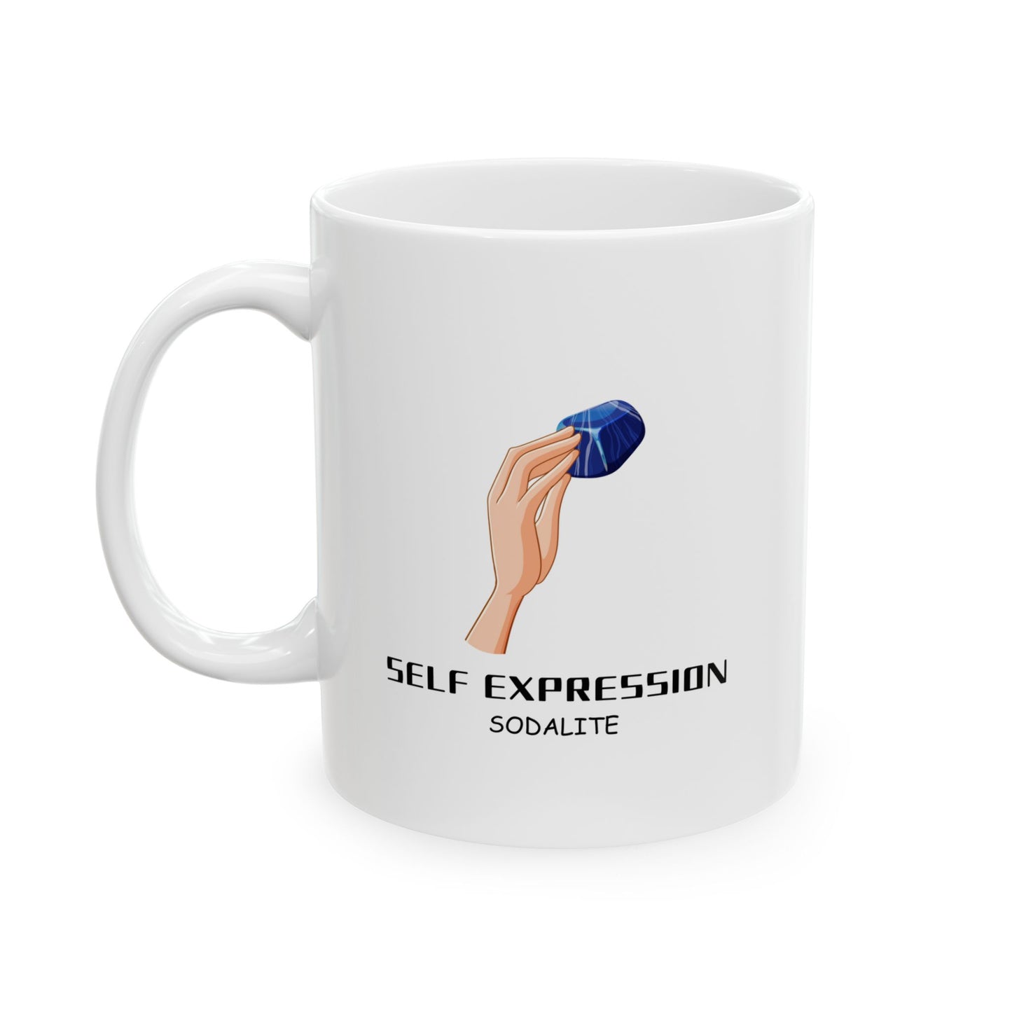 "Sodalite, Self Expression" Coffee Cup, 11 oz.