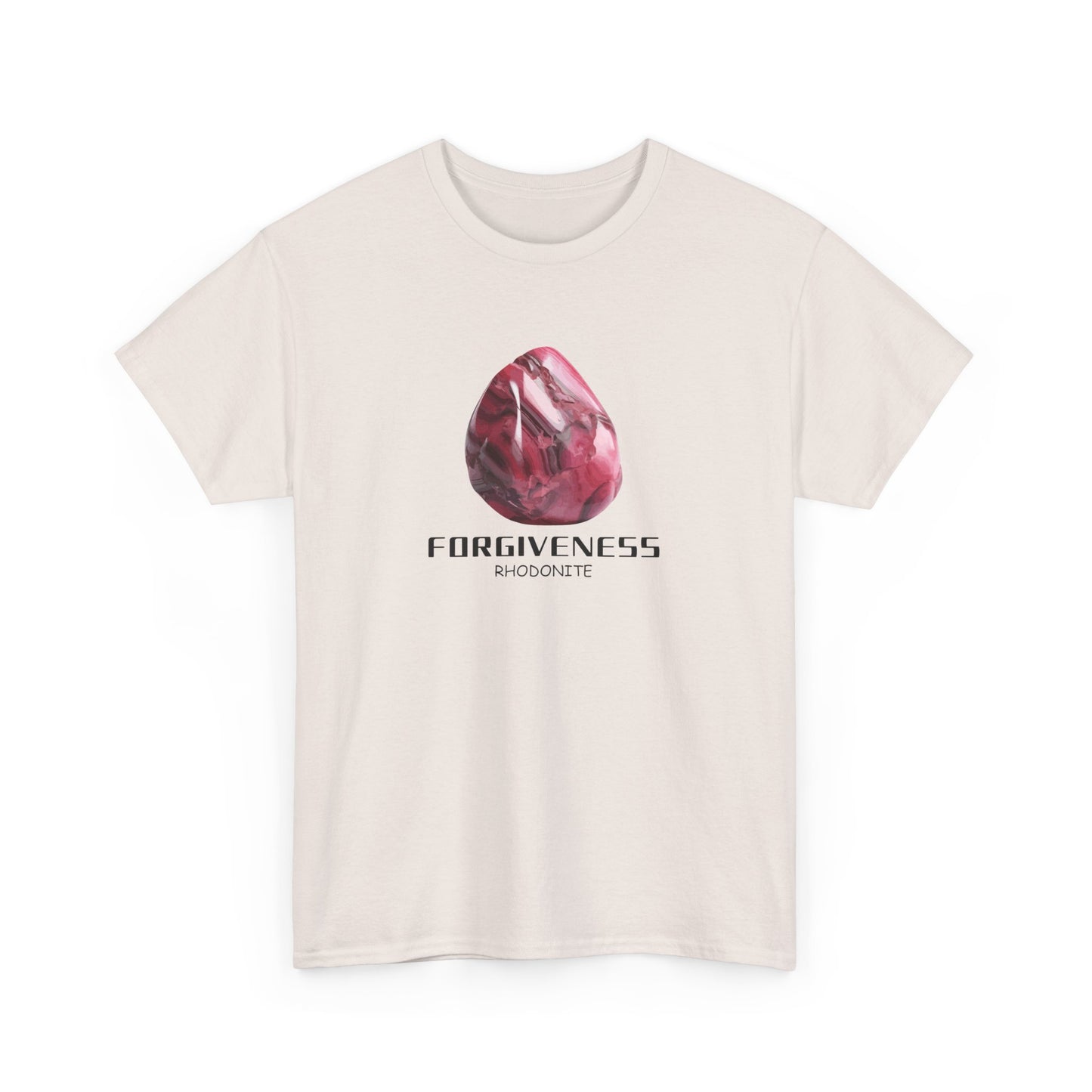 "Forgiveness" w/ Rhodonite Stone, Heavy Cotton Tee