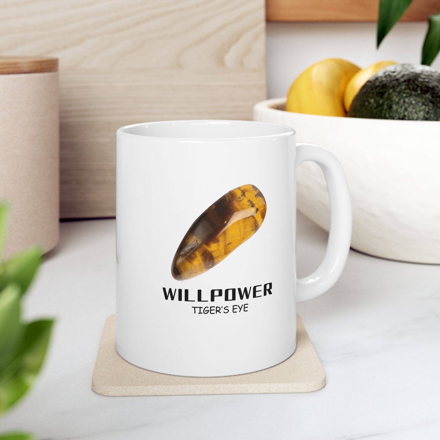 "Willpower, Tigers Eye" Coffee Cup, 11 oz.