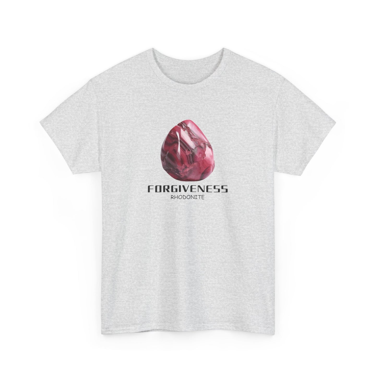 "Forgiveness" w/ Rhodonite Stone, Heavy Cotton Tee