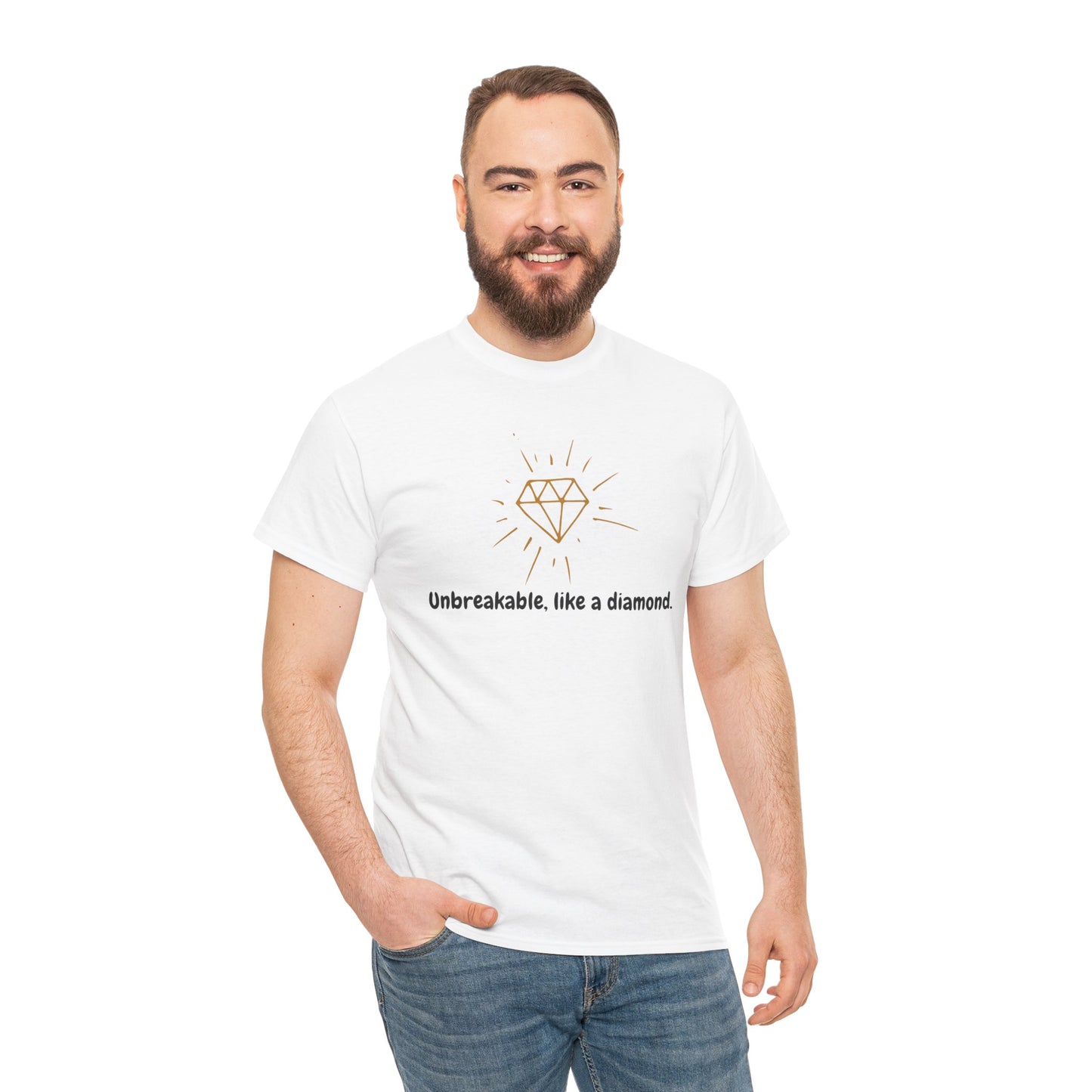 "Unbreakable, Like a Diamond" w/ Diamond, Heavy Cotton Tee