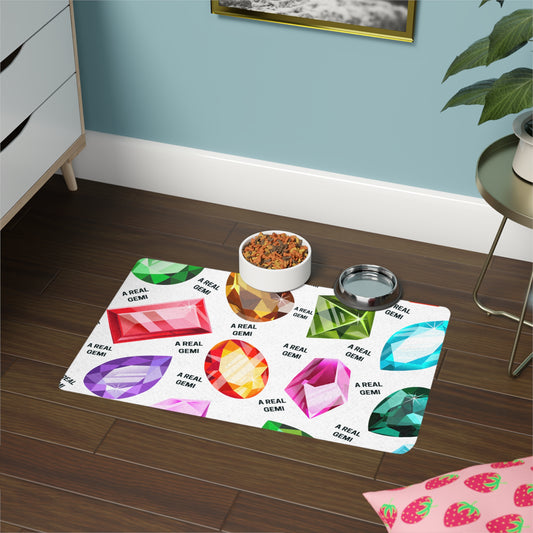 Gemstones, Pet Food Mat (12x18)