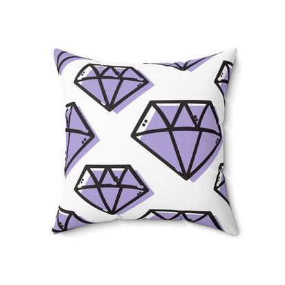 Purple Diamond, Square Pillow