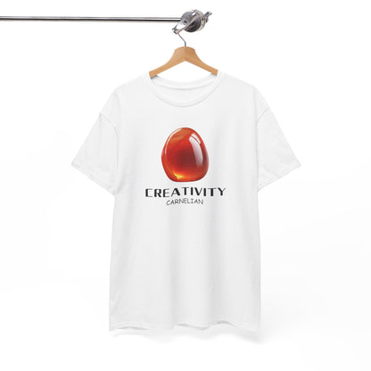 "Creativity", w/ Carnelian Stone Heavy Cotton Tee