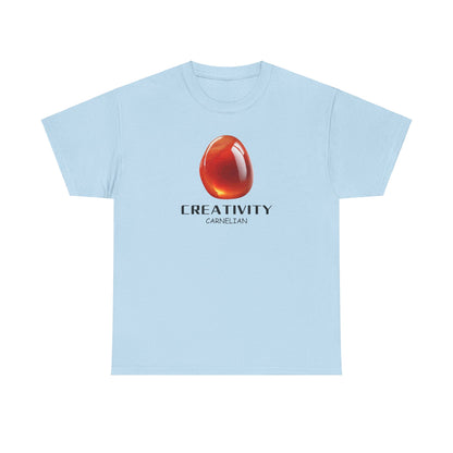 "Creativity", w/ Carnelian Stone Heavy Cotton Tee