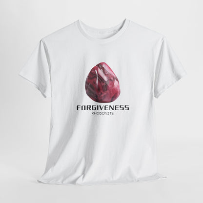 "Forgiveness" w/ Rhodonite Stone, Heavy Cotton Tee