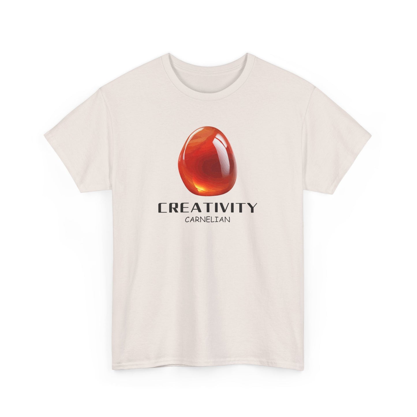 "Creativity", w/ Carnelian Stone Heavy Cotton Tee