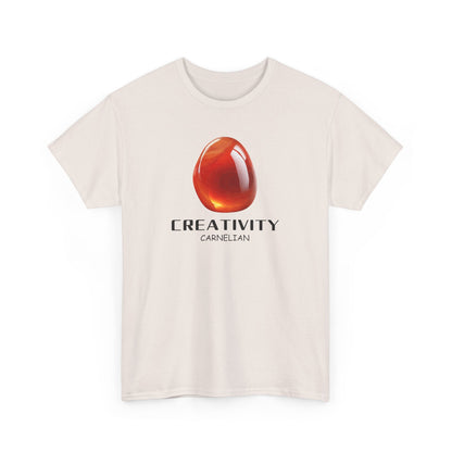 "Creativity", w/ Carnelian Stone Heavy Cotton Tee