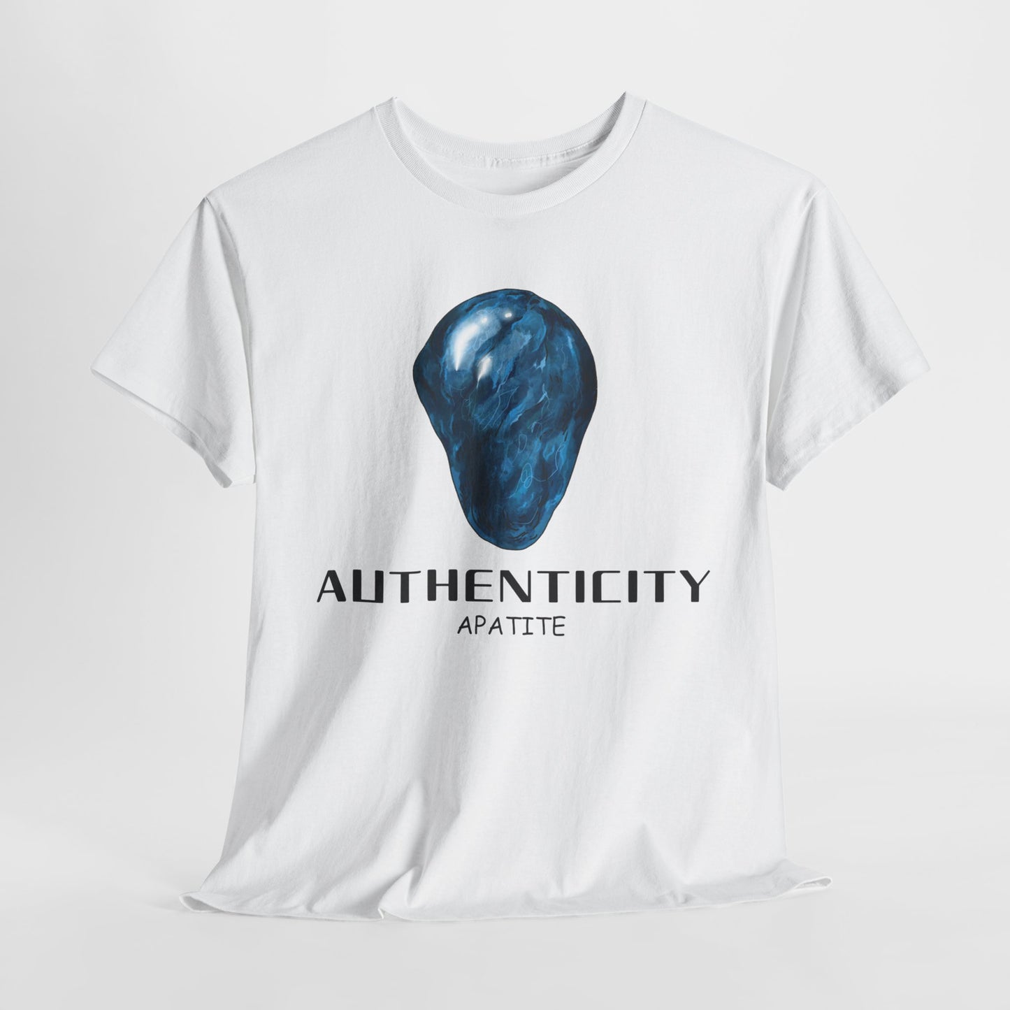 "Authenticity" w/ Blue Appatite Stone Heavy Cotton Tee