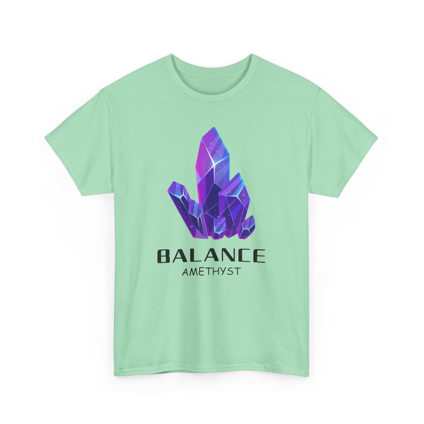 "Balance" w/ Amethyst Stone, Heavy Cotton Tee