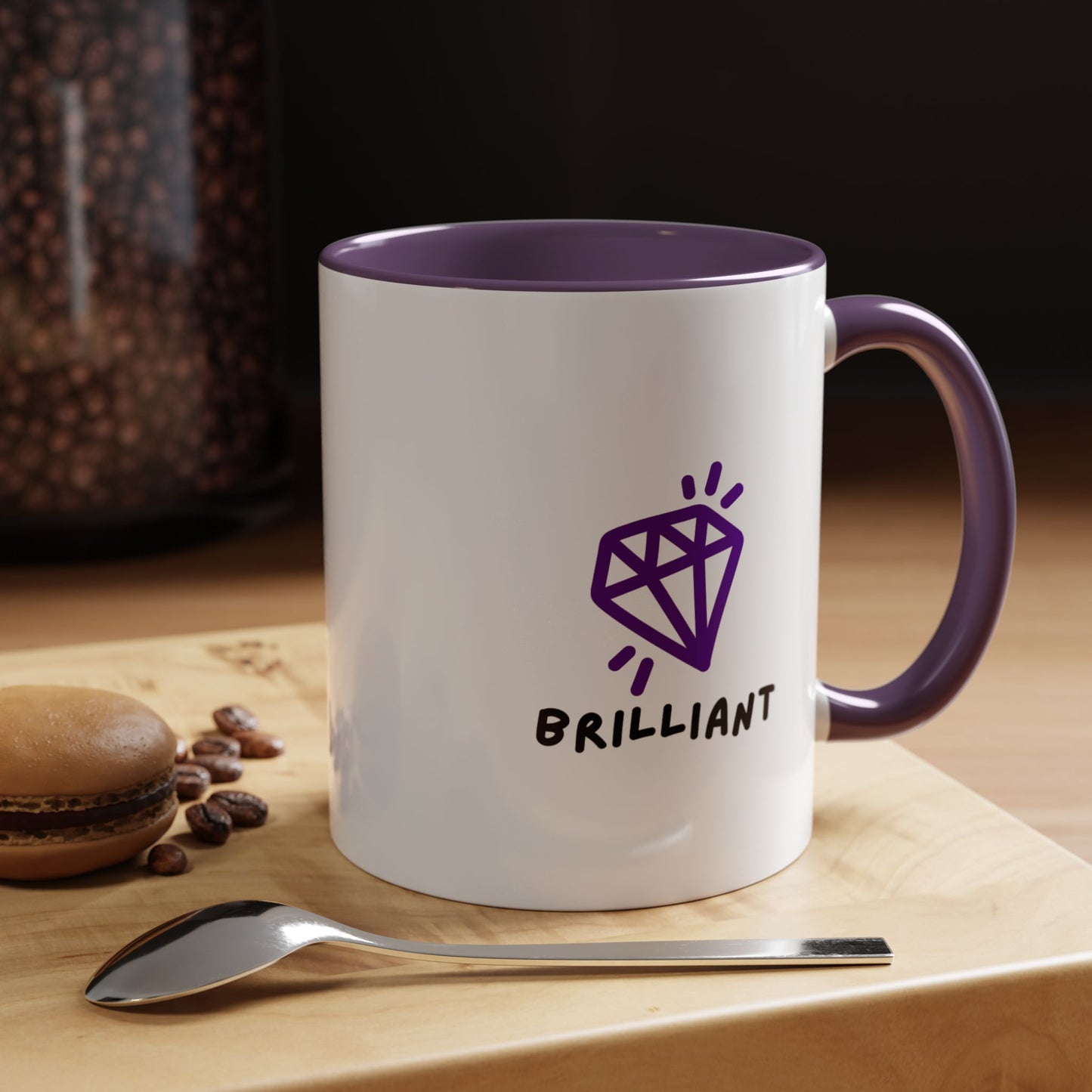 "Brilliant" w/ Purple Diamond, Coffee Mug, 11 & 15 oz