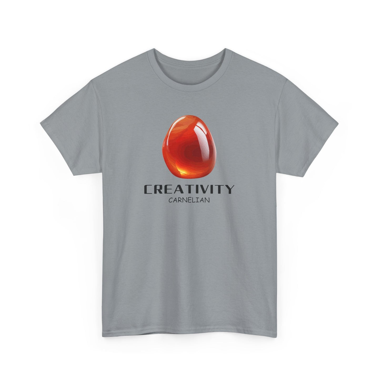 "Creativity", w/ Carnelian Stone Heavy Cotton Tee