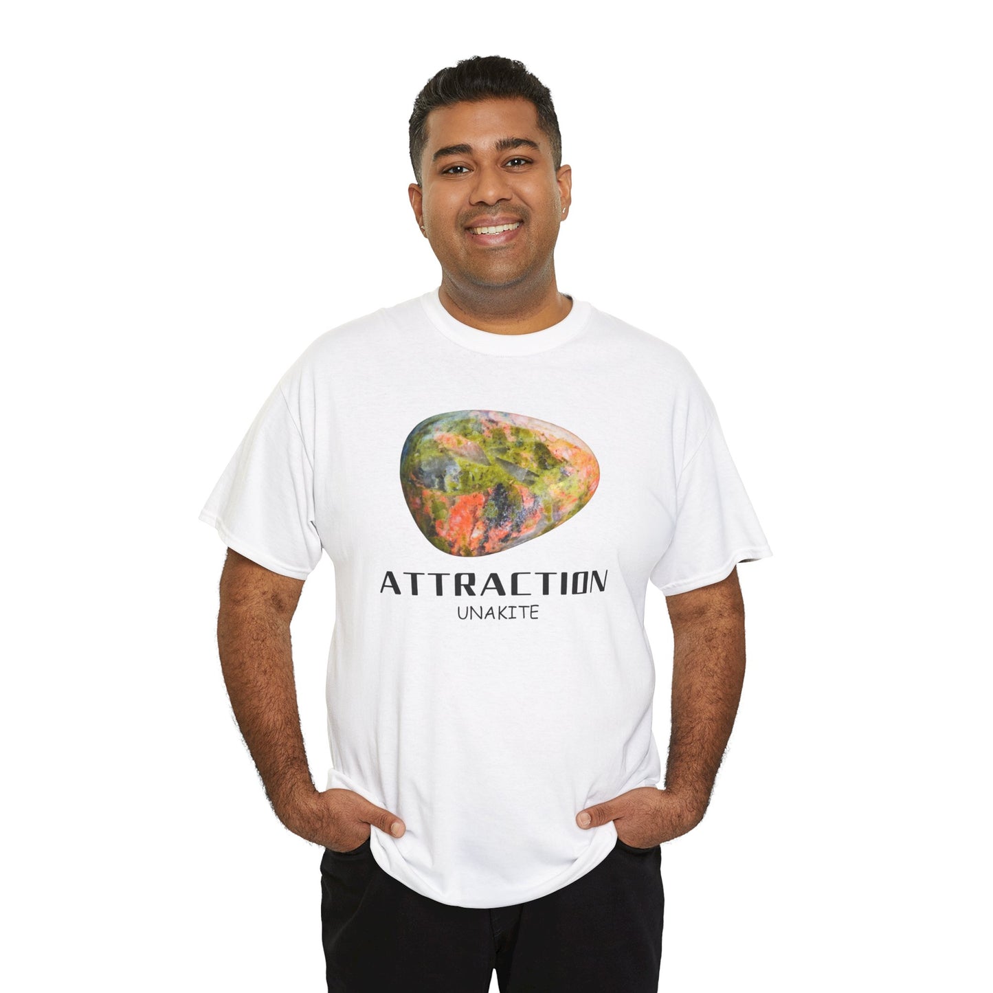 "Attraction" w/ Unakite Stone, Heavy Cotton Tee