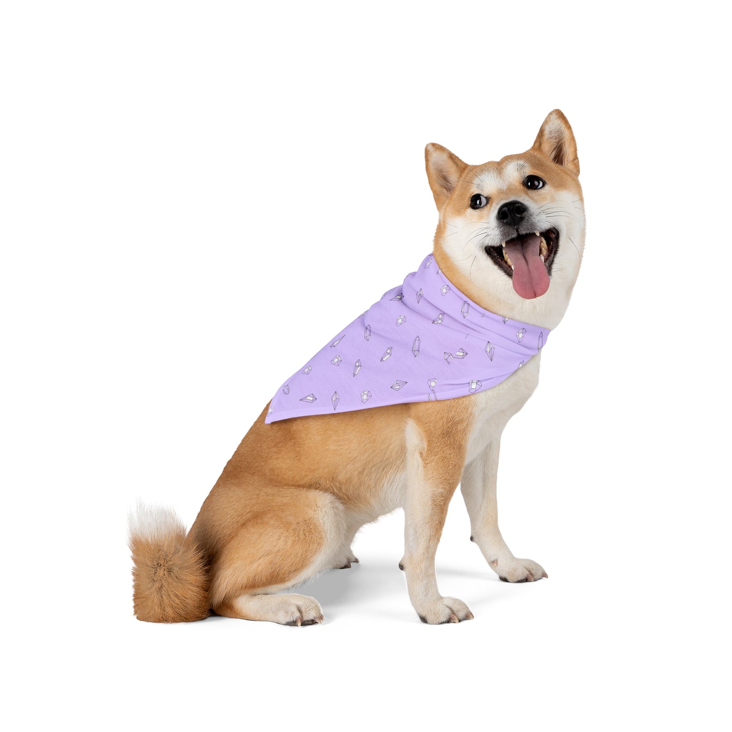 Purple w/ Small Gems, Dog Bandana