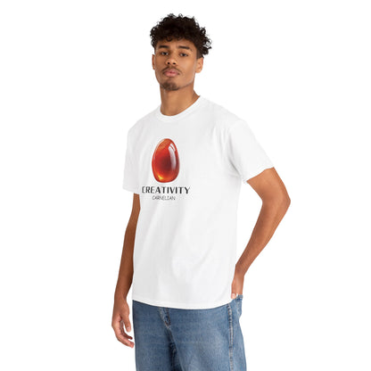 "Creativity", w/ Carnelian Stone Heavy Cotton Tee