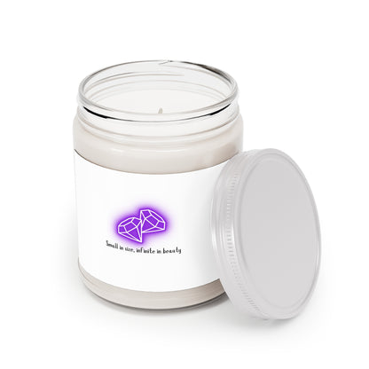 "Small in Size, Infinite in Beauty" Soy Candle w/ 9 Scent Choices, 9oz