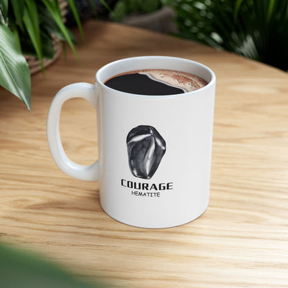 "Courage, Hematite" Coffee Cup, 11 oz.