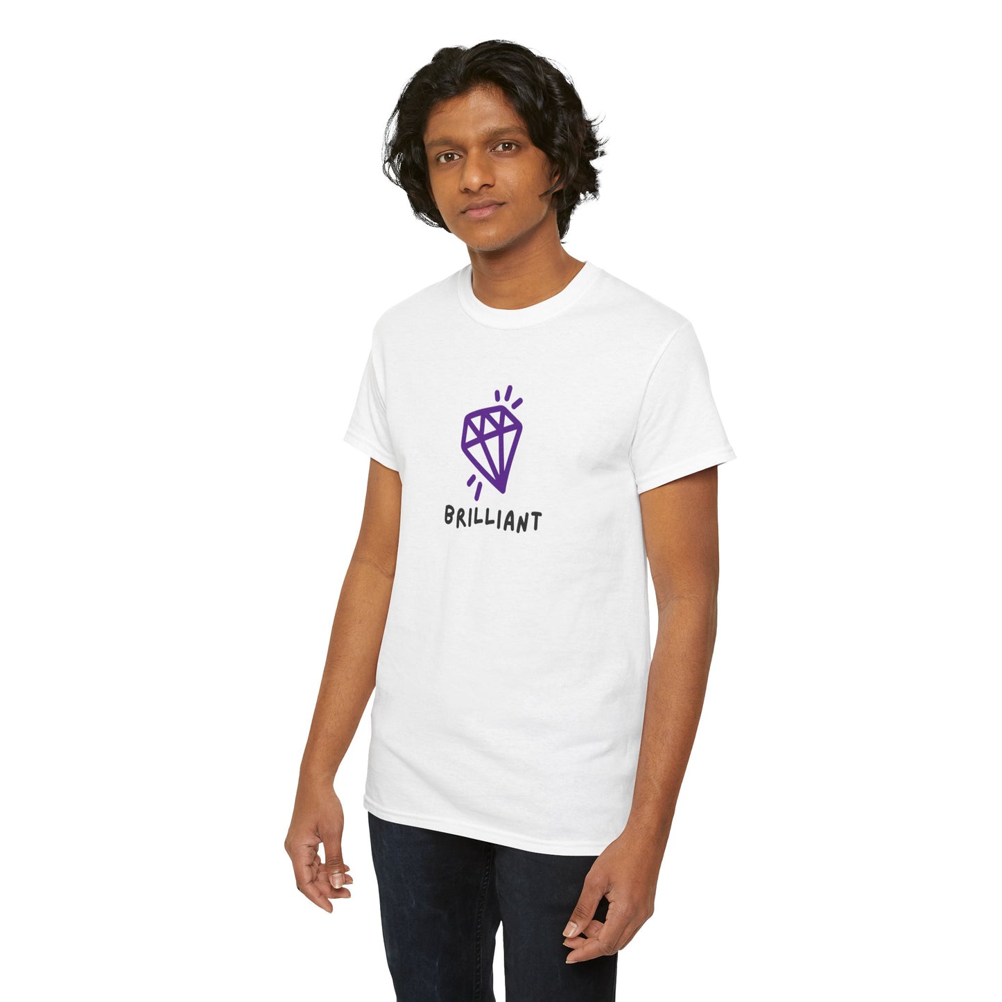 "Brilliant" w/Purple Diamond, Heavy Cotton Tee