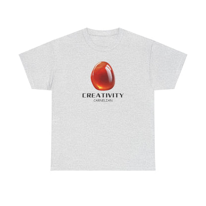 "Creativity", w/ Carnelian Stone Heavy Cotton Tee