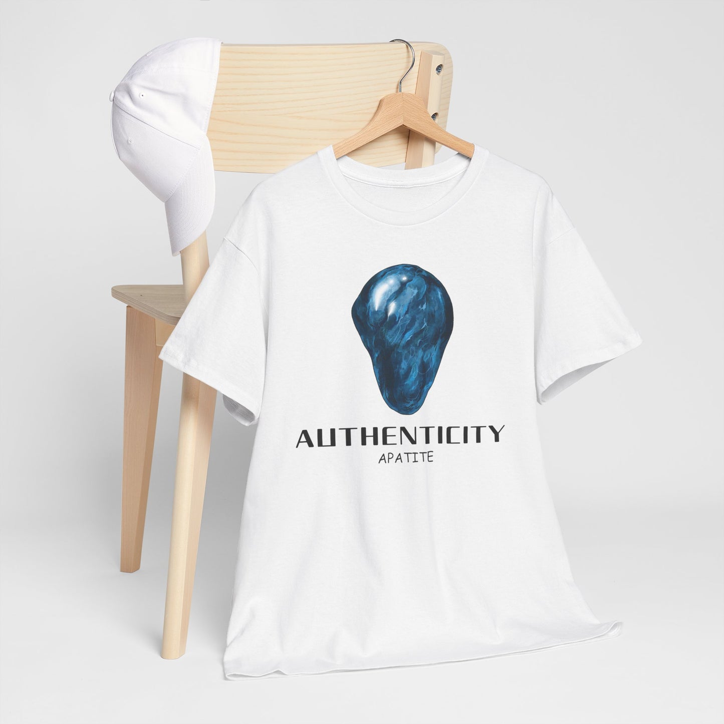 "Authenticity" w/ Blue Appatite Stone Heavy Cotton Tee