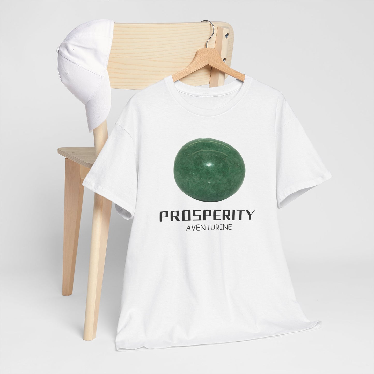 "Prosperity" w/ Aventurine Stone, Heavy Cotton Tee