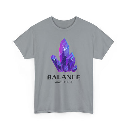 "Balance" w/ Amethyst Stone, Heavy Cotton Tee