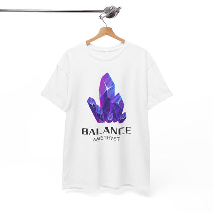 "Balance" w/ Amethyst Stone, Heavy Cotton Tee