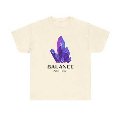 "Balance" w/ Amethyst Stone, Heavy Cotton Tee