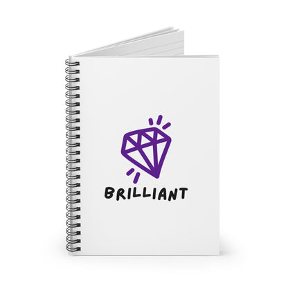 "Brilliant" w/ Purple Diamond, Spiral Notebook - Ruled Line