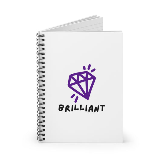 "Brilliant" w/ Purple Diamond, Spiral Notebook - Ruled Line