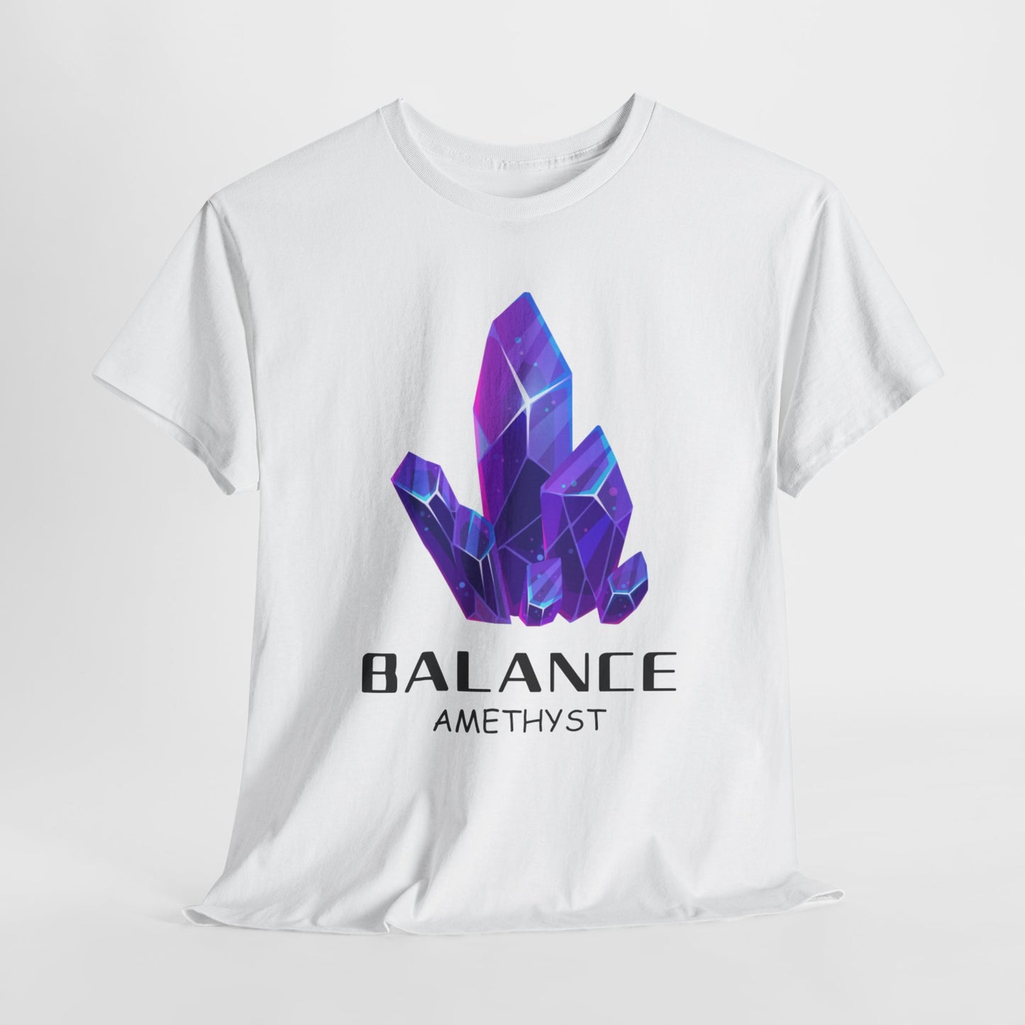 "Balance" w/ Amethyst Stone, Heavy Cotton Tee