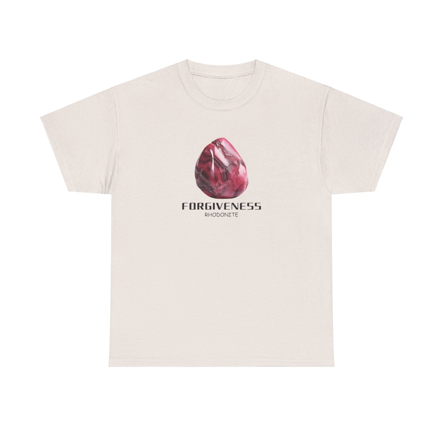 "Forgiveness" w/ Rhodonite Stone, Heavy Cotton Tee