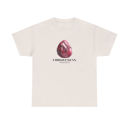 "Forgiveness" w/ Rhodonite Stone, Heavy Cotton Tee