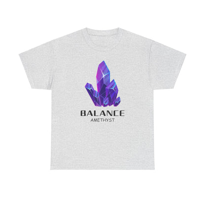 "Balance" w/ Amethyst Stone, Heavy Cotton Tee